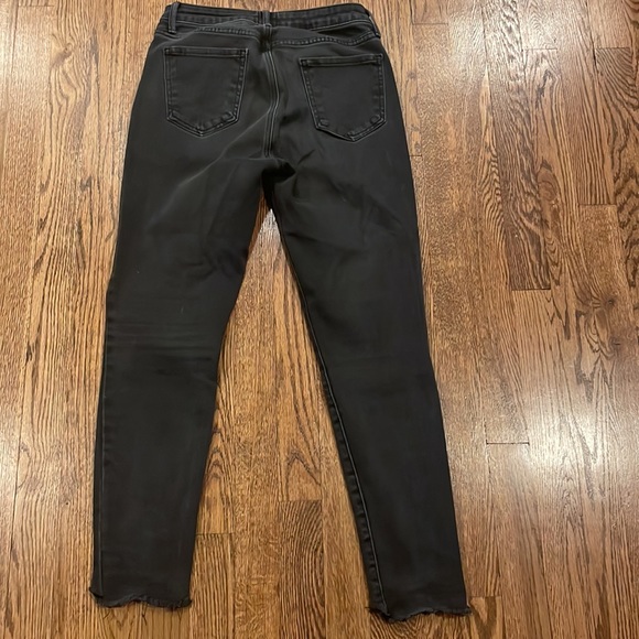 Just Black faded black womens skinny stretchy with raw hem jeans size 28 - Picture 8 of 10